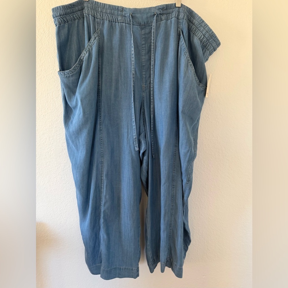 Nuture by Westbound Women’s Casual Blue Wide-Leg Pants Size-3XS